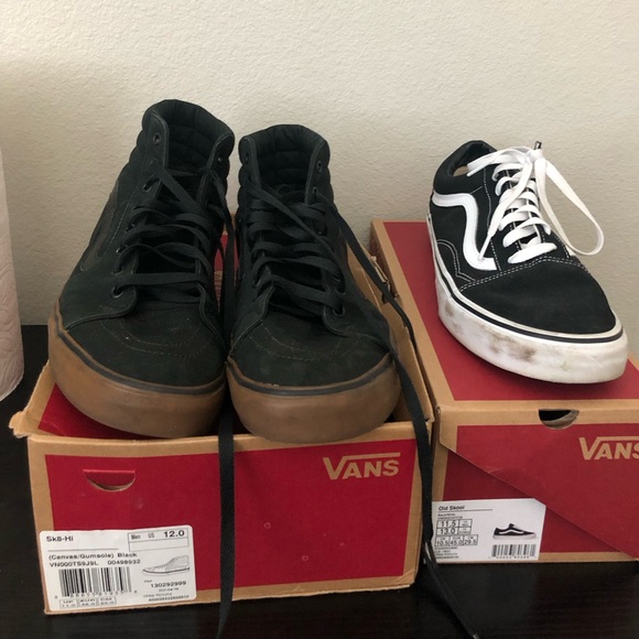 High top vans, size 12 and low top vans size 10.5 - Picture 2 of 4